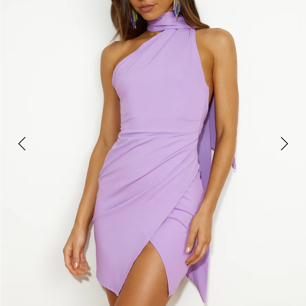 Hello Molly light purple tie mini dress, size S (US 4)